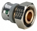 Соединитель-пресс под евроконус Viega Smart-Press 16х3/4" бронза - КонтурТерм