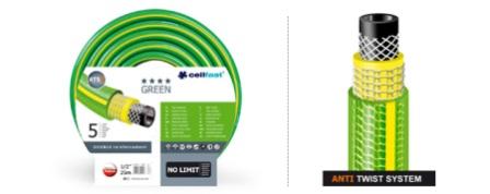 Шланг поливочный пятислойный Cellfast GREEN 3/4" 25м 30 бар