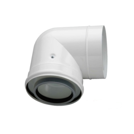 Колено дымоходное коаксиальное для конденсационных котлов Bosch 90° д.100/150 мм AZB639/1  - КонтурТерм