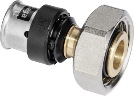 Соединитель-пресс под евроконус Viega Smart-Press 16х3/4" бронза - КонтурТерм