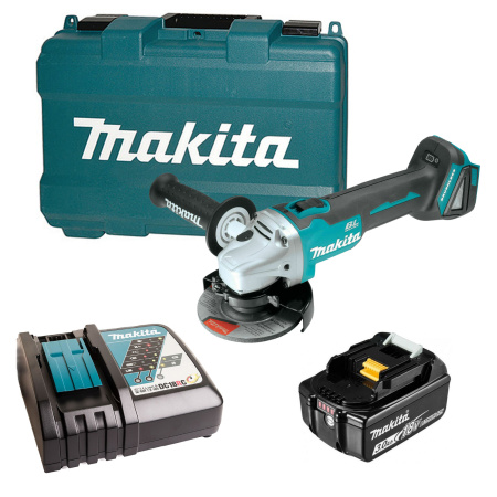 Шлифмашина угловая Makita, ф125мм, аккум. 18В, 8500об\м, плавный пуск - КонтурТерм