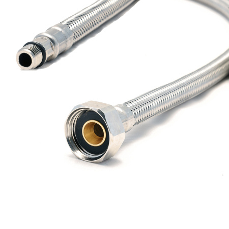Шланг для смесителя в металлической оплетке TUCAI 1/2" 80см TAQ-GRIF H1/2-M10x1-L37 - КонтурТерм