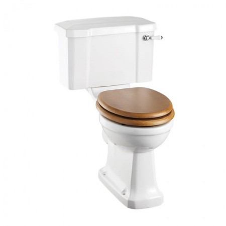Бачок для компакт унитаза Burlington Classic C1, моноблок/средняя установка, ручка керамика, белый - КонтурТерм