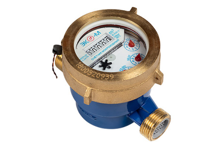 Счетчик воды хол. DN15, Qn1.5, L110, 40°C, IP68, присоединения, мокроход, Экомера - КонтурТерм