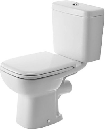 Унитаз компакт Duravit D-Code горизонтальный слив, нижнее подключение, без сиденья - КонтурТерм