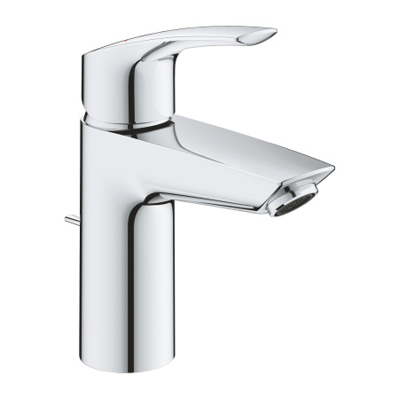 Смеситель для раковины Grohe Eurosmart с донным клапаном, хром - КонтурТерм