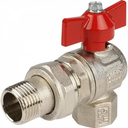 Кран шаровый 3/4" (РВ х РН) PN40 угловой со шрубунком Kalde - КонтурТерм