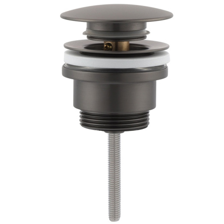 Клапан донный для раковины VIEIR 1 1/4″ с переливом, круглый, click-clack, цвет графит - КонтурТерм
