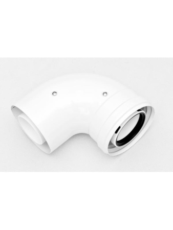 Колено дымоходное коаксиальное для конденсационных котлов Ariston 90° д.60/100 мм AL/PPS  - КонтурТерм
