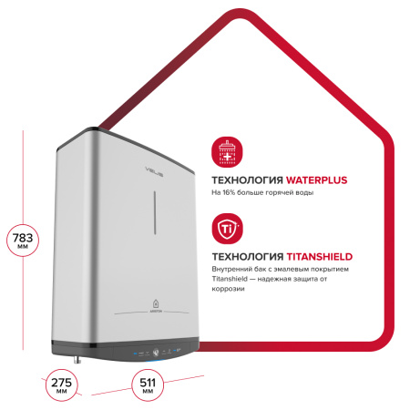 Водонагреватель электрический накопительный Ariston ABSE VLS PRO PW  50 (универсальный) - КонтурТерм
