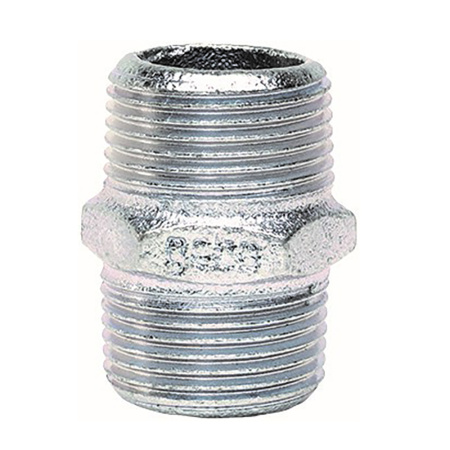 Ниппель чугун оцинкованный GEBO 1/2" РН (ДУ 15) - КонтурТерм
