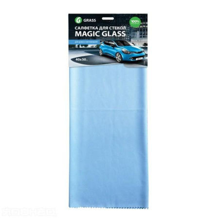 Салфетка микрофибра для стекол, 40*50 см, Magic Glass - КонтурТерм
