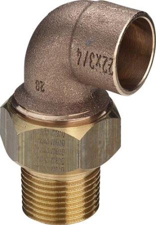 Шрубунок бронза угловой SANHA д 22 x 3/4" РН - КонтурТерм