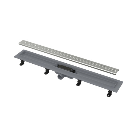 Трап для душа линейный с решеткой ALCA PLAST SIMPLE8 850 мм, гориз., комбинированный гидрозатвор - КонтурТерм