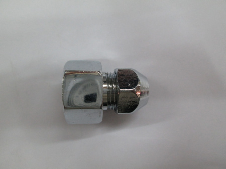 Муфта для медной трубки хромированная F 1/2" x M3/8х 10 мм RUBINETA - КонтурТерм