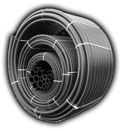Труба полиэтиленовая  д 75 x 4,5 PN10 SDR17 PE-100 (бухта 50 м)  - КонтурТерм