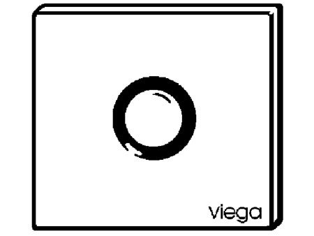 Кнопка для инсталляции для писсуара инфракрасная VIEGA Visign for Public, альпийский белый - КонтурТерм
