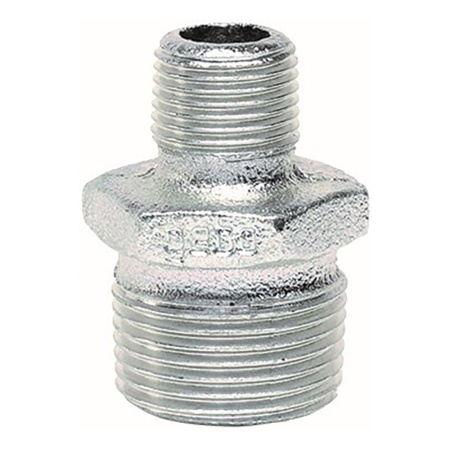 Ниппель редукционный чугун оцинкованный GEBO 1 1/2" х 1/2" (РН х РН) - КонтурТерм