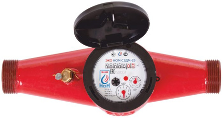 Счетчик воды универсальный ЭкоНом, DN25, Qn3.5, L260, 90°C, присоединения - КонтурТерм