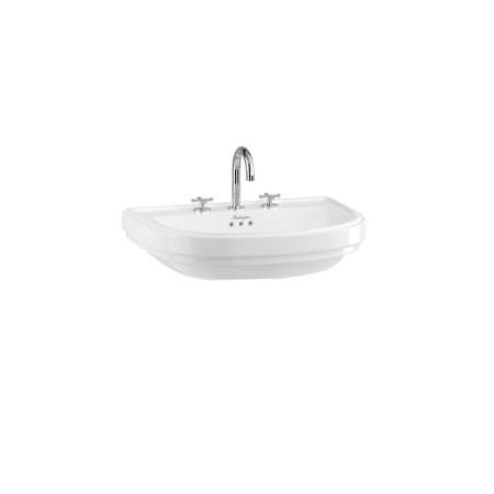 Раковина подвесная Burlington Riviera 65х47 см с 3-мя отверстиями для смесителя, цвет белый - КонтурТерм