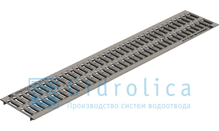Решетка водоприемная РВ -15.18,6.100 штамп. стальная оцинк., кл. А15 Gidrolica Standart - КонтурТерм