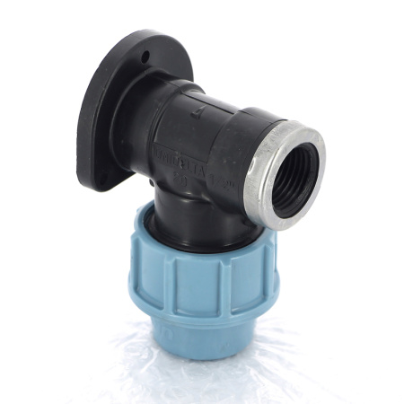Колено настенное для полиэтиленовых труб Unidelta д 20 х 1/2" (ПЭ х РВ)  - КонтурТерм