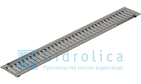 Решетка водоприемная РВ -10.13,6.100 штамп. стальная нержав., кл. А15 Gidrolica Standart  - КонтурТерм