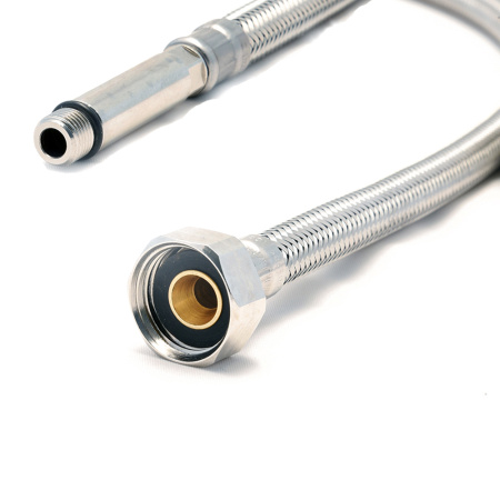 Шланг для смесителя в металлической оплетке TUCAI 1/2" 40см TAQ-GRIF H1/2-M10x1-L37 - КонтурТерм